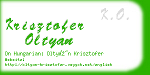 krisztofer oltyan business card